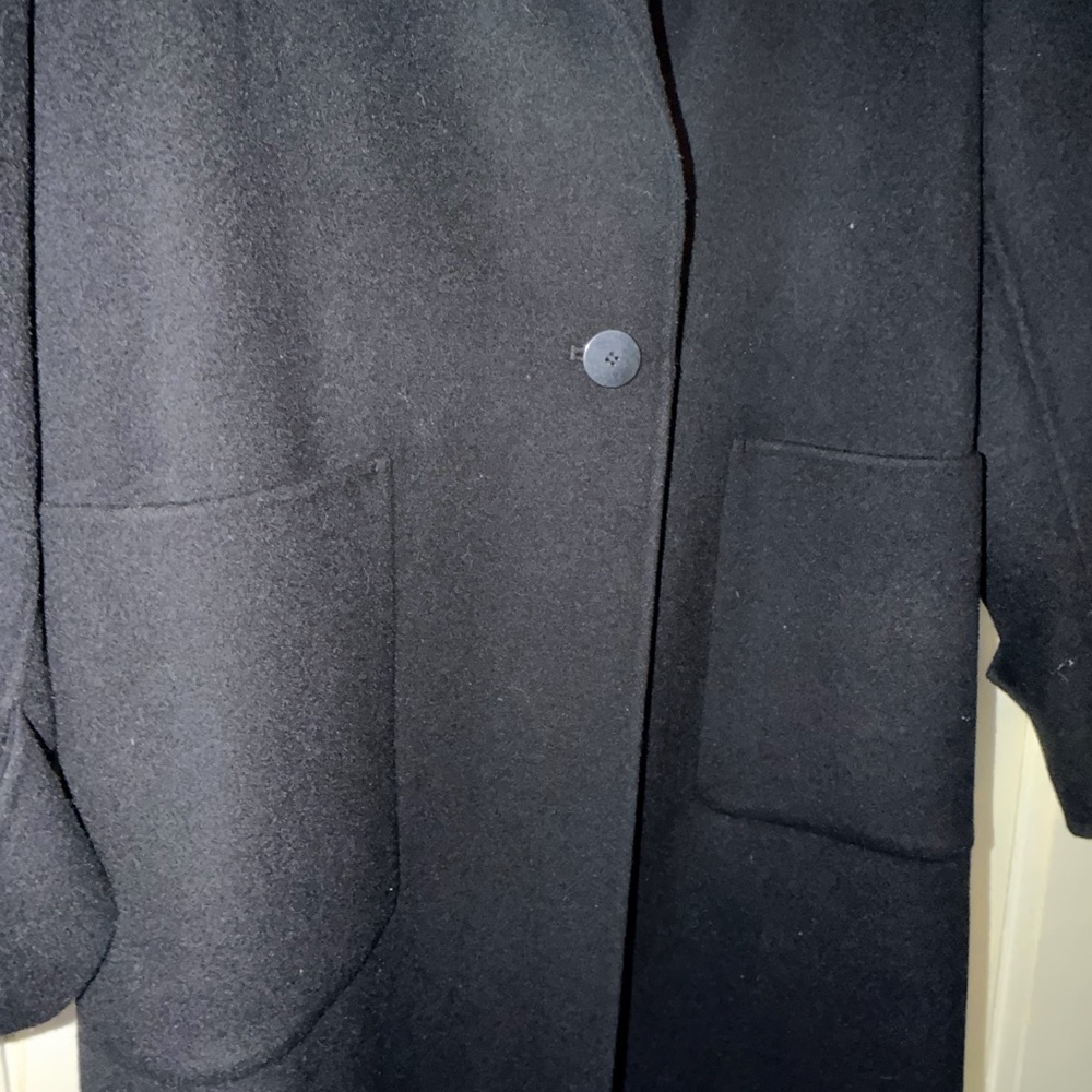 Theory Women's black wool/cashmere blend Trench Coat - Picture 11 of 11